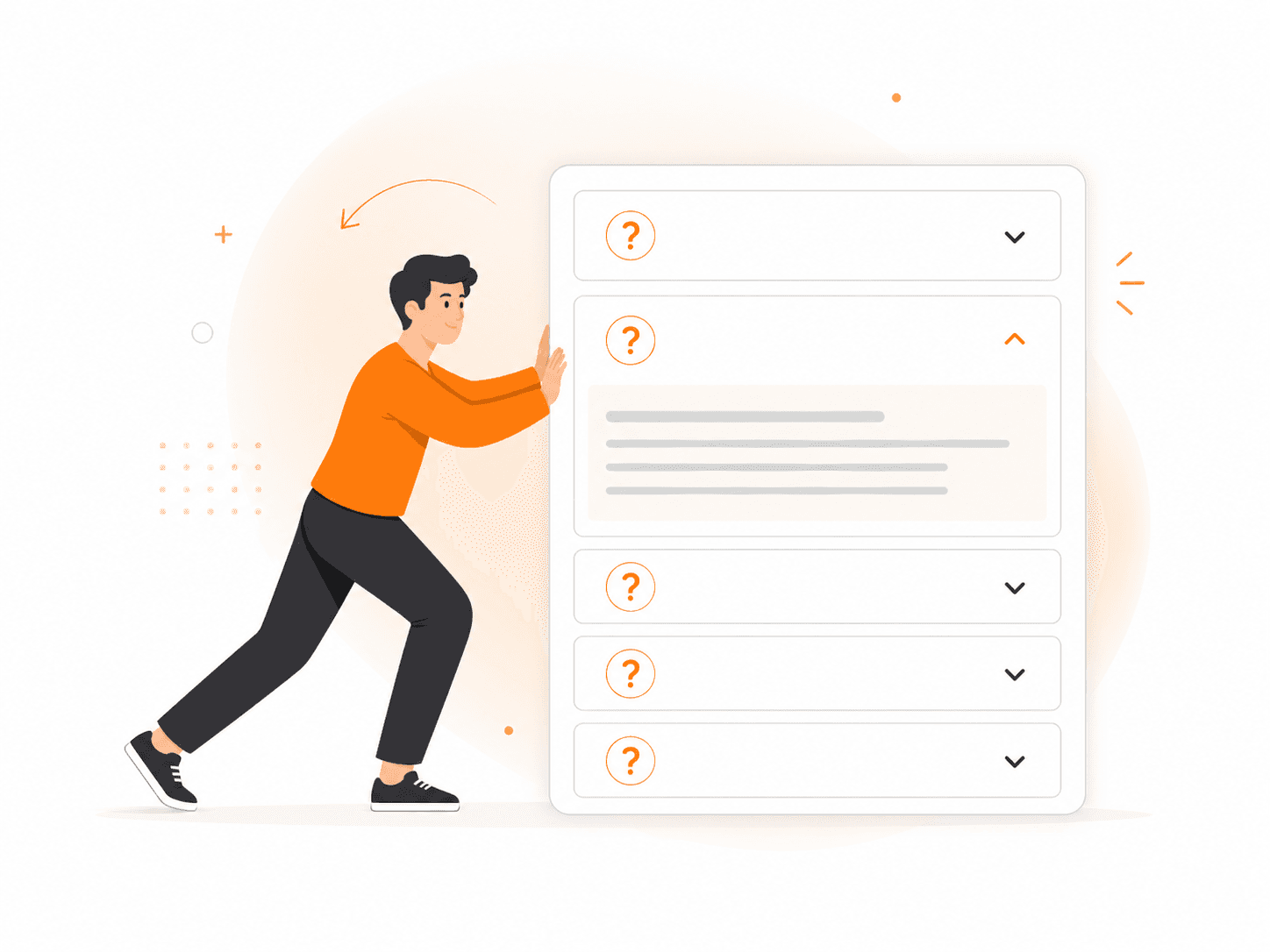 A person browsing SplitForms frequently asked questions
